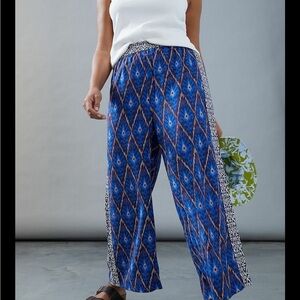 Anthropologie Blue Patterned Women's Pants NWT